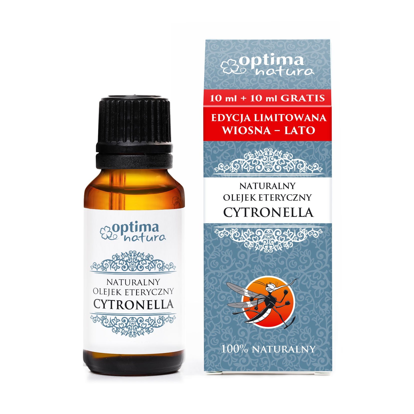 Ulei esential de citronella, optima natura, 20 ml, impotriva tantarilor